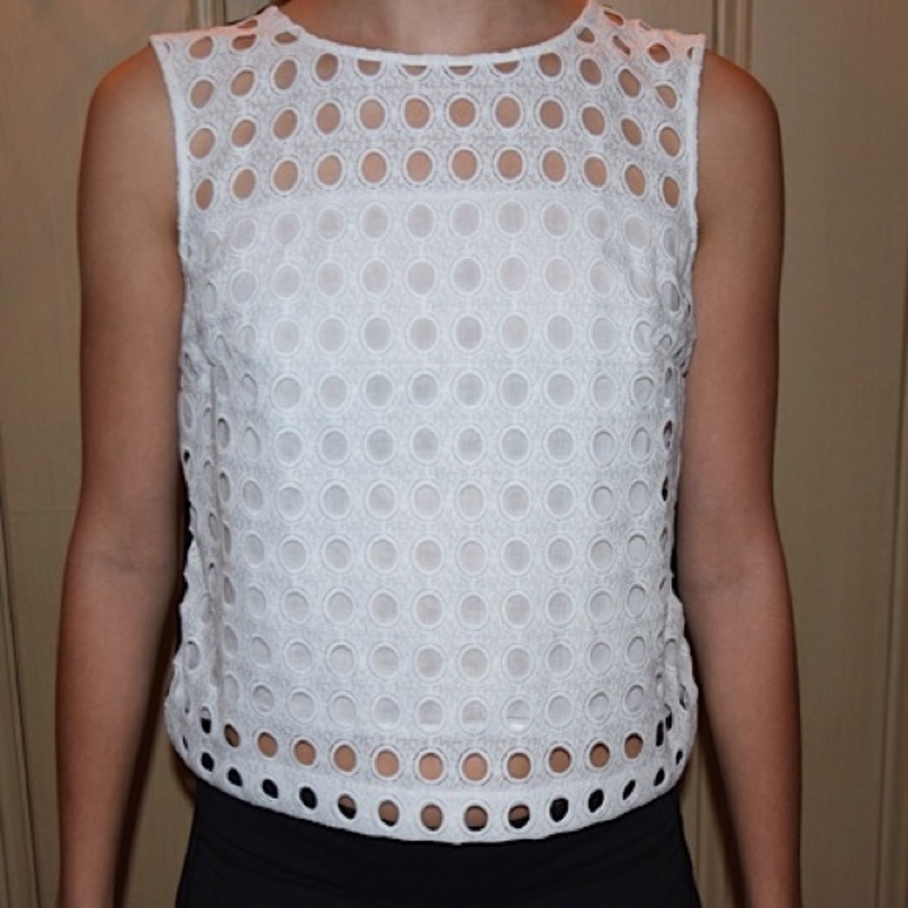 Bailey 44 White Cut Out Top
